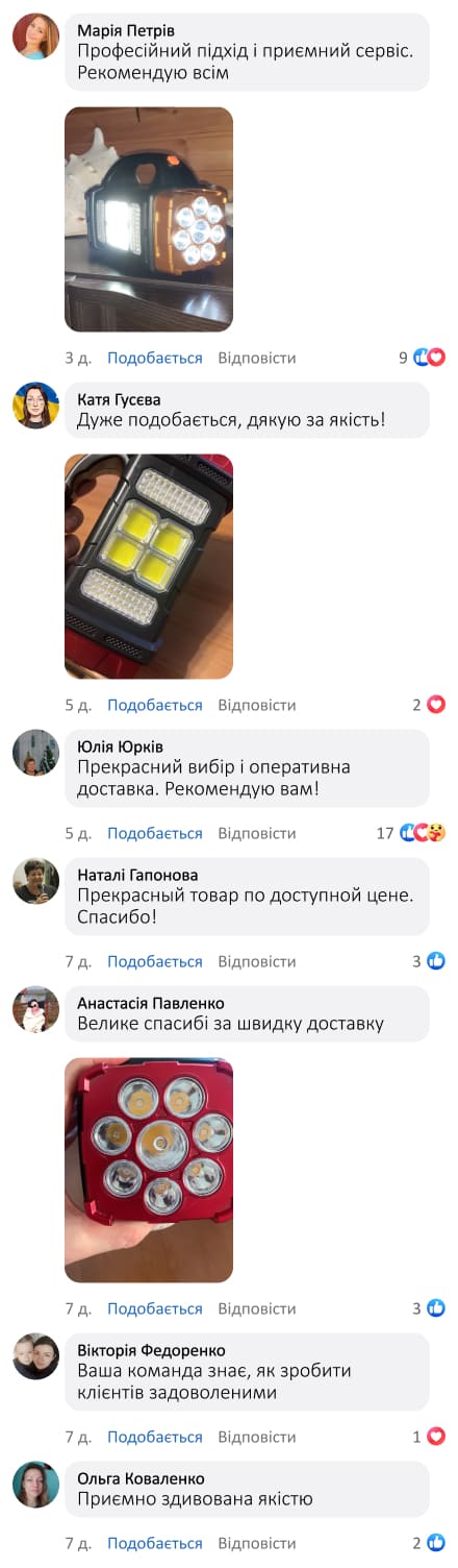 Мультифункціональний портативний ліхтар